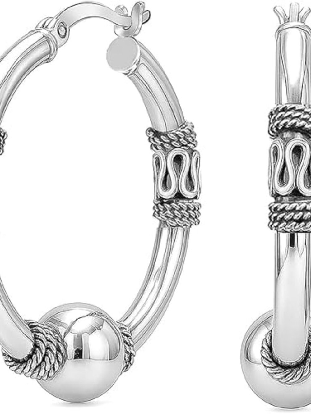 ✨NEW✨ LeCalla 925 Sterling Silver Bali Hoops
